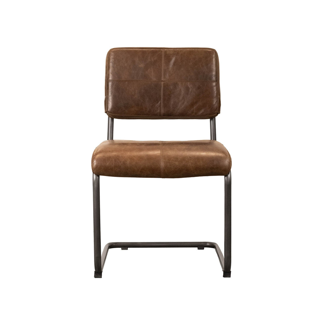 Cobain Dining Chair - Brown Leather