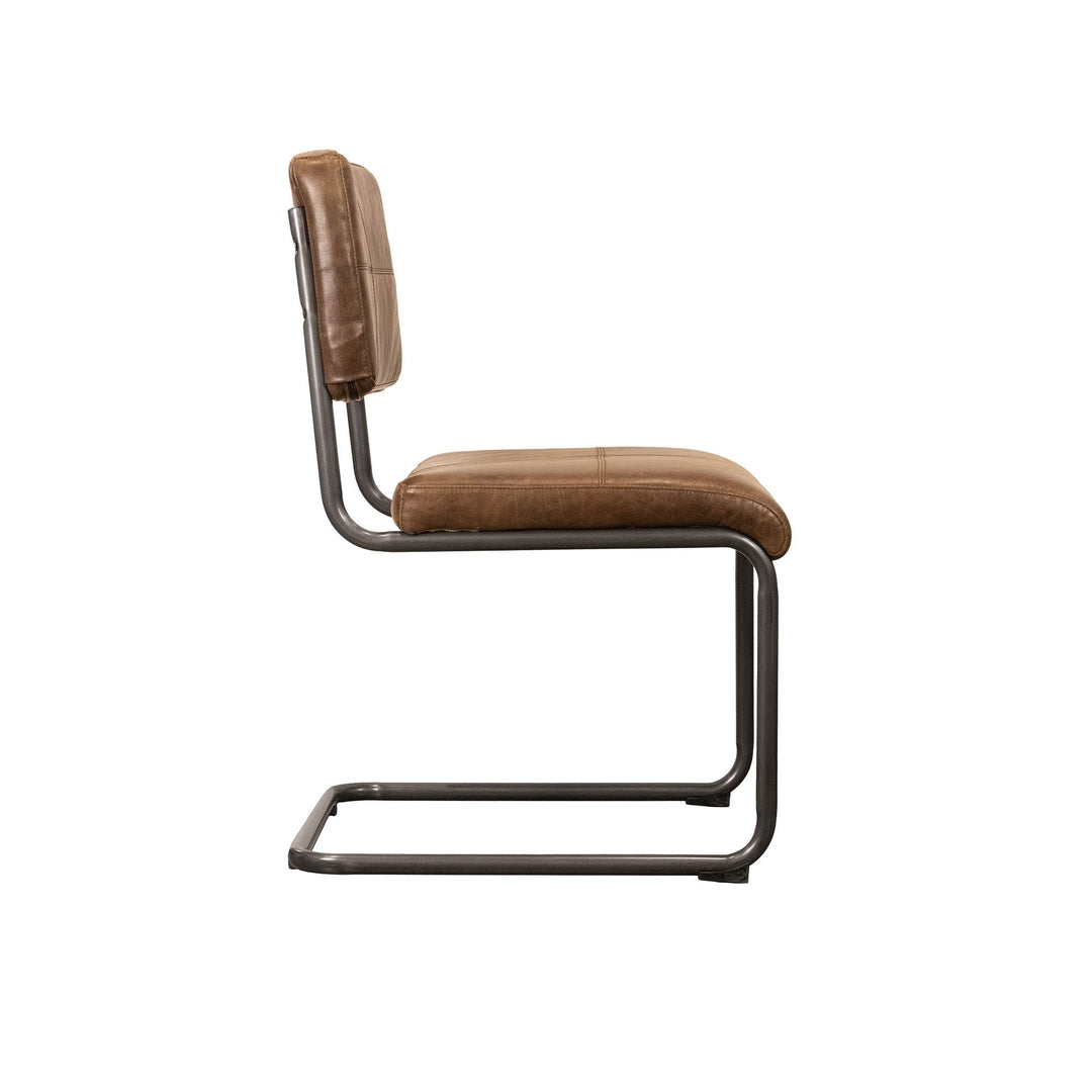 Cobain Dining Chair - Brown Leather