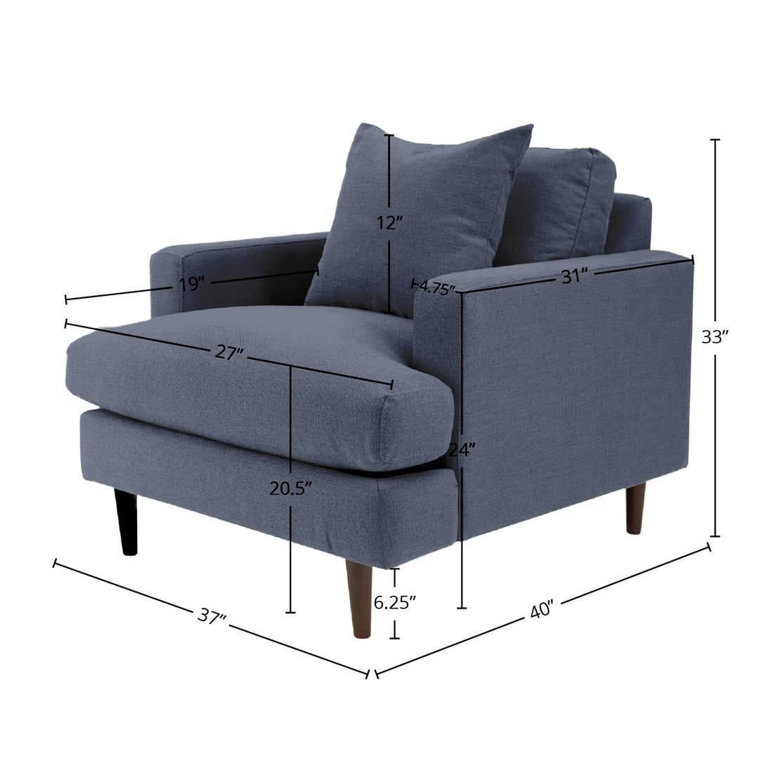 Martha Club Chair - Beach Indigo