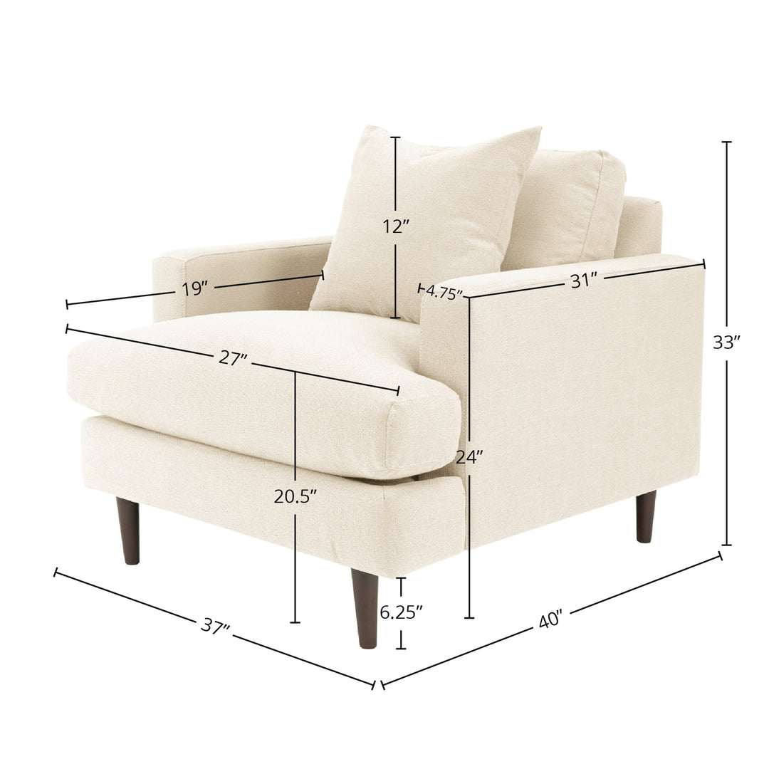 Martha Club Chair - Beach Snow White