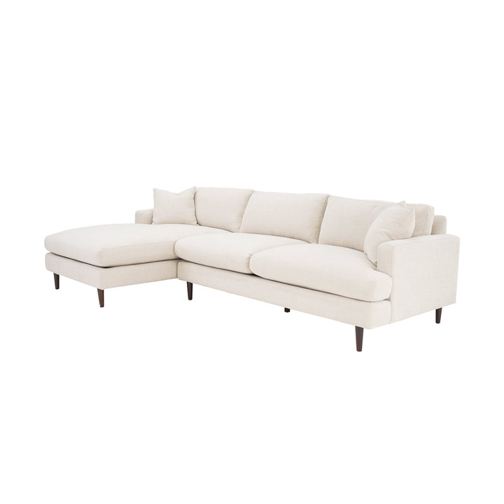 Martha Left Sectional Sofa - Beach Snow White