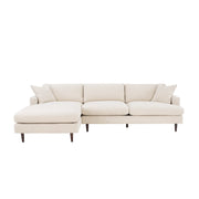 Martha Left Sectional Sofa - Beach Snow White