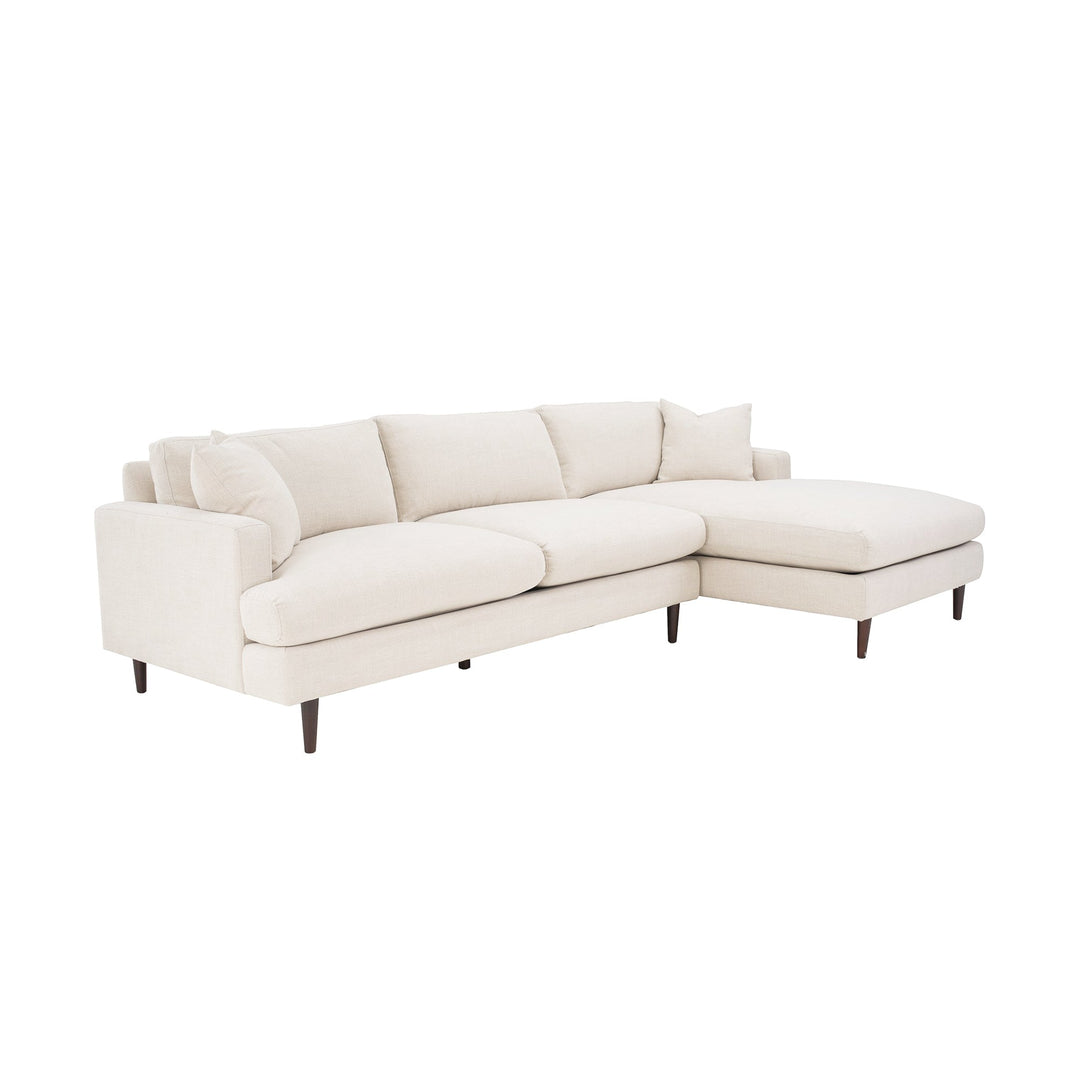 Martha Right Sectional Sofa - Beach Snow White