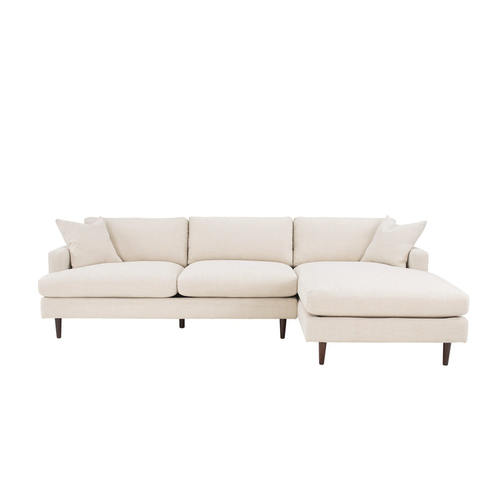Martha Right Sectional Sofa - Beach Snow White
