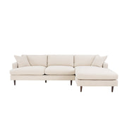 Martha Right Sectional Sofa - Beach Snow White