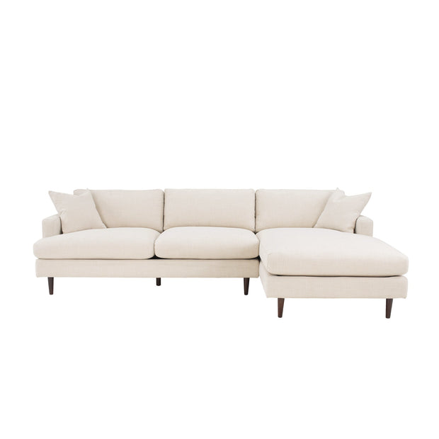 Martha Right Sectional Sofa - Beach Snow White