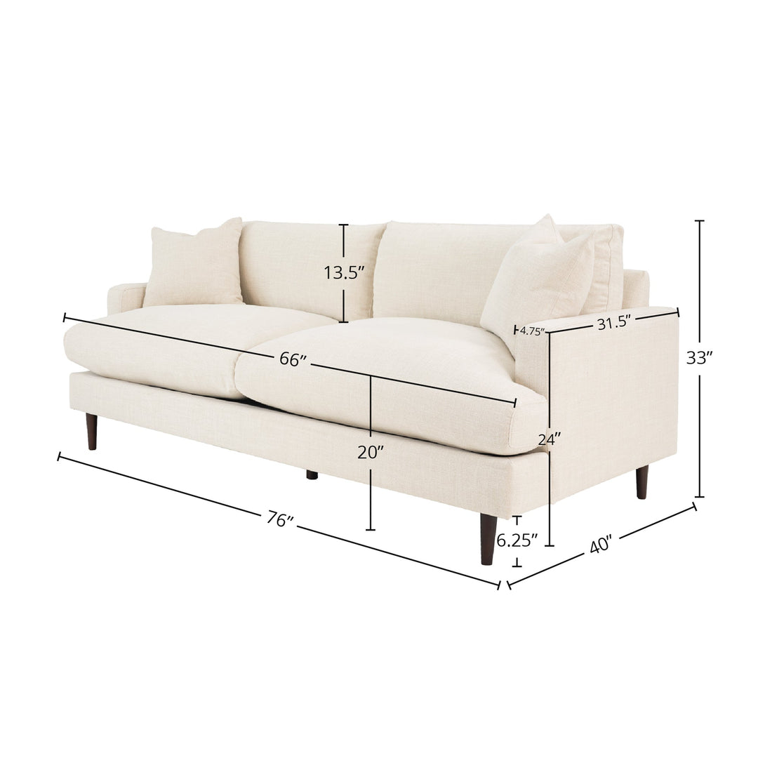 Martha Apartment Sofa - Beach Snow White