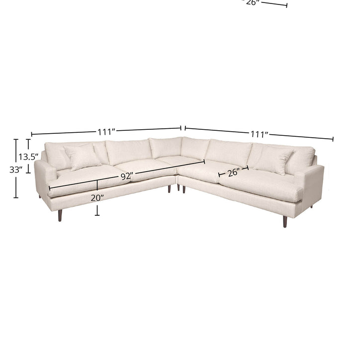 Martha Corner Sectional - Beach Alabaster