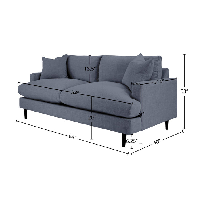 Martha Loveseat - Beach Indigo