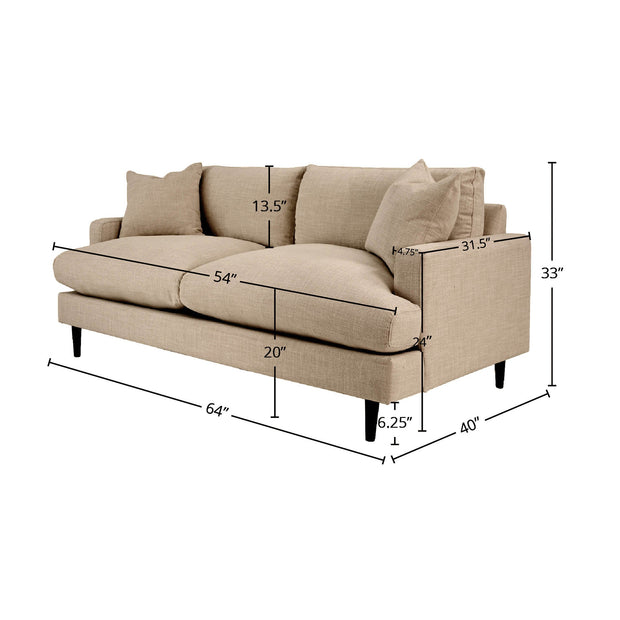 Martha Loveseat - Beach Toast