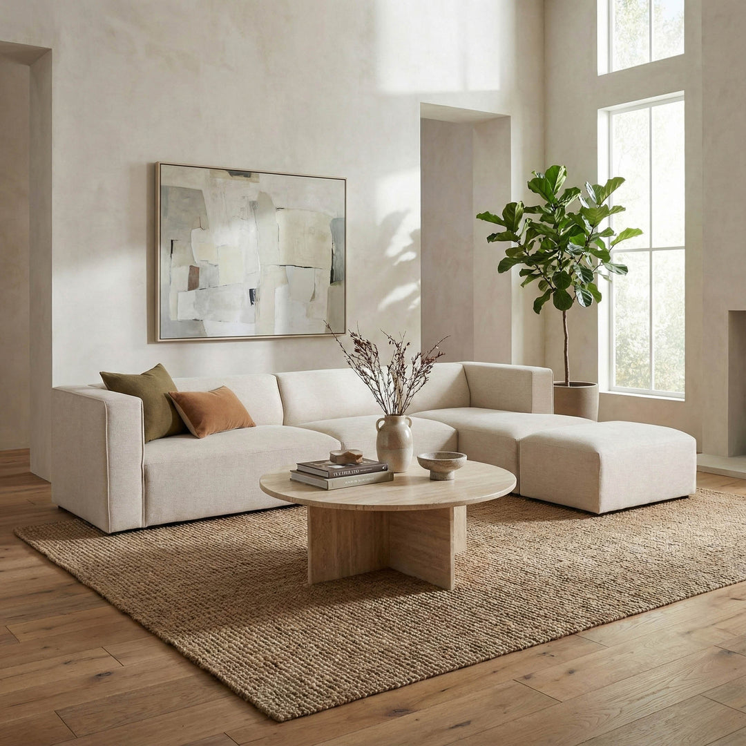 Premium Right Modular Sectional w/ Ottoman