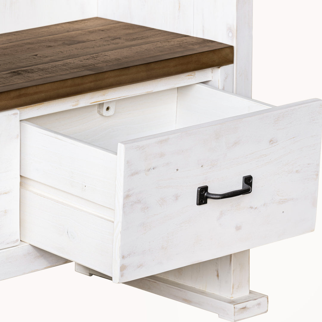 Provence Hall Bench 2 Drawer