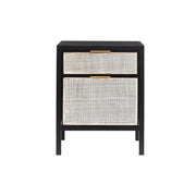 Rattan Filing Cabinet - Ebony