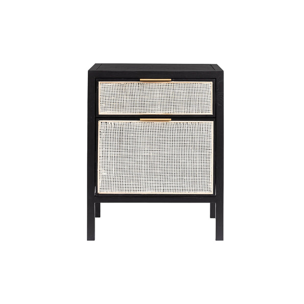 Rattan Filing Cabinet - Ebony