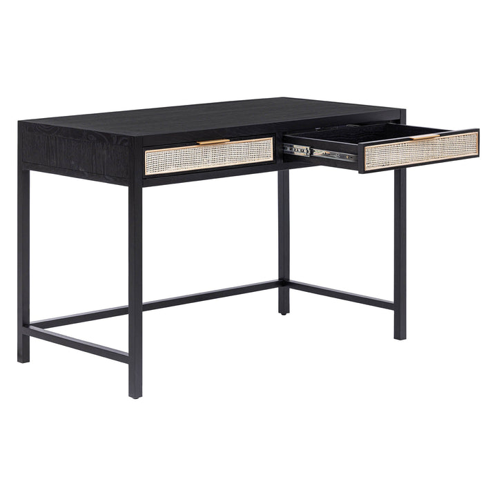 Rattan Desk - Ebony