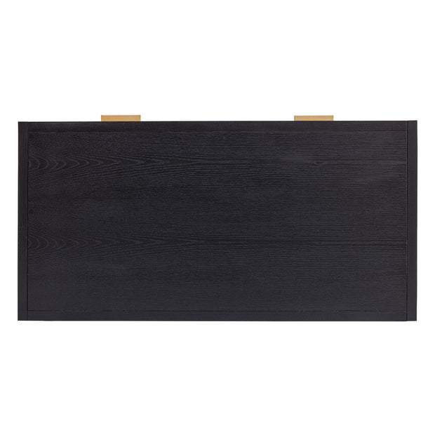 Rattan Desk - Ebony