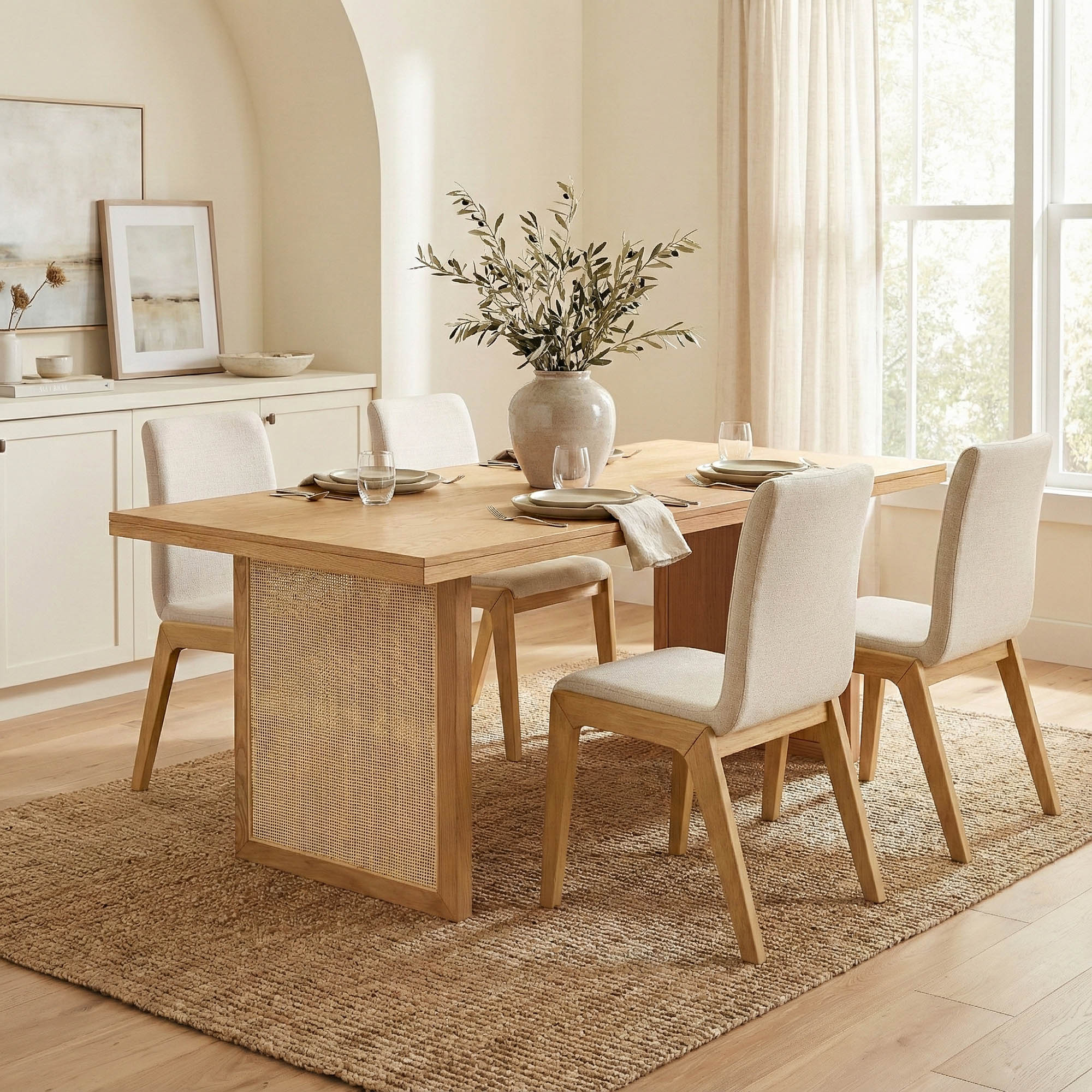 LH Home Rattan Dining Table