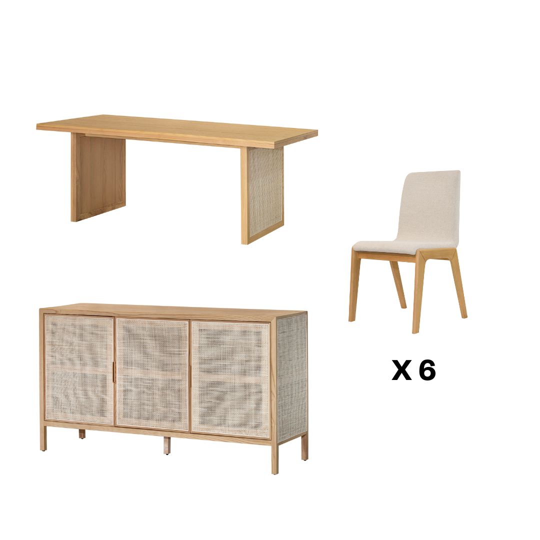 Rattan Dining Set 6 - Arizona