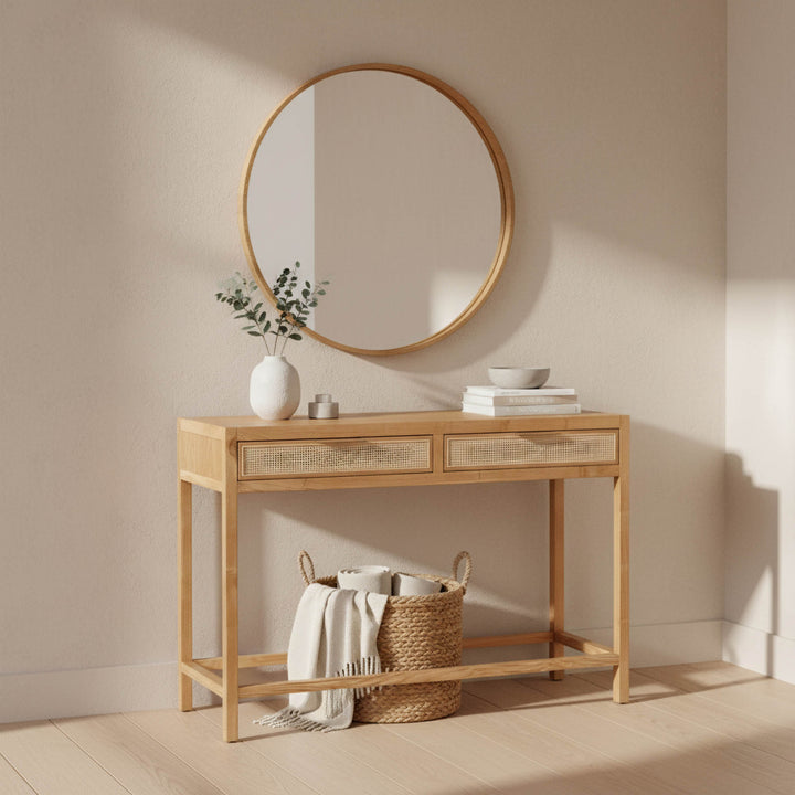 Rattan Console Table - Natural