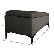 Reece Storage Bench - Medium Brown