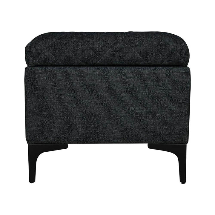Reece Storage Ottoman - Charcoal Grey