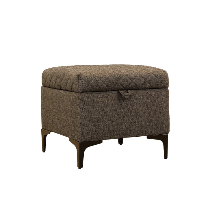 Reece Storage Ottoman - Medium Brown