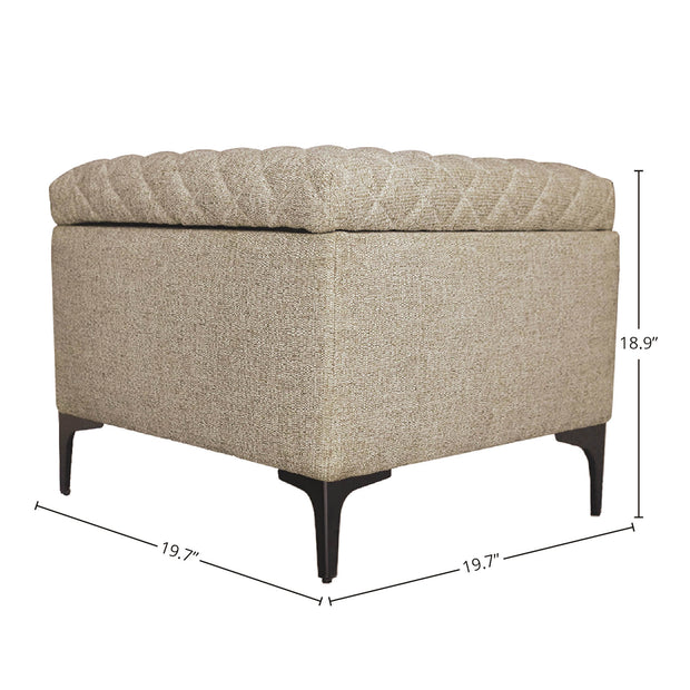 Reece Storage Ottoman - Tan