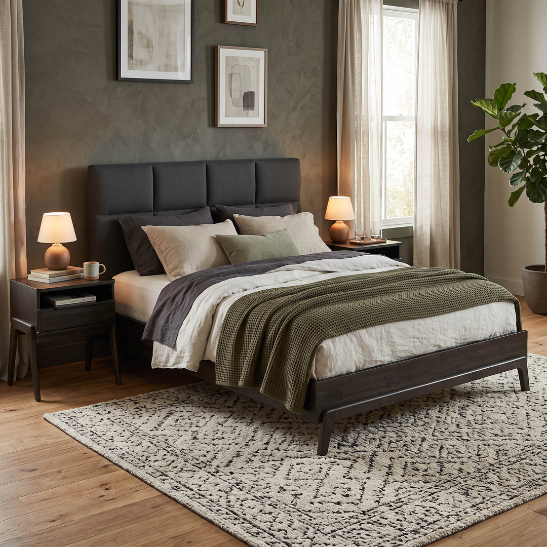 Remix King Bed - Antique Black - Grey