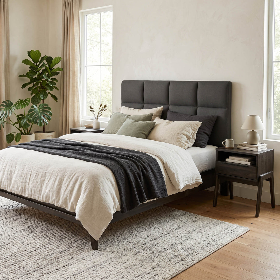Remix Queen Bed - Antique Black - Grey