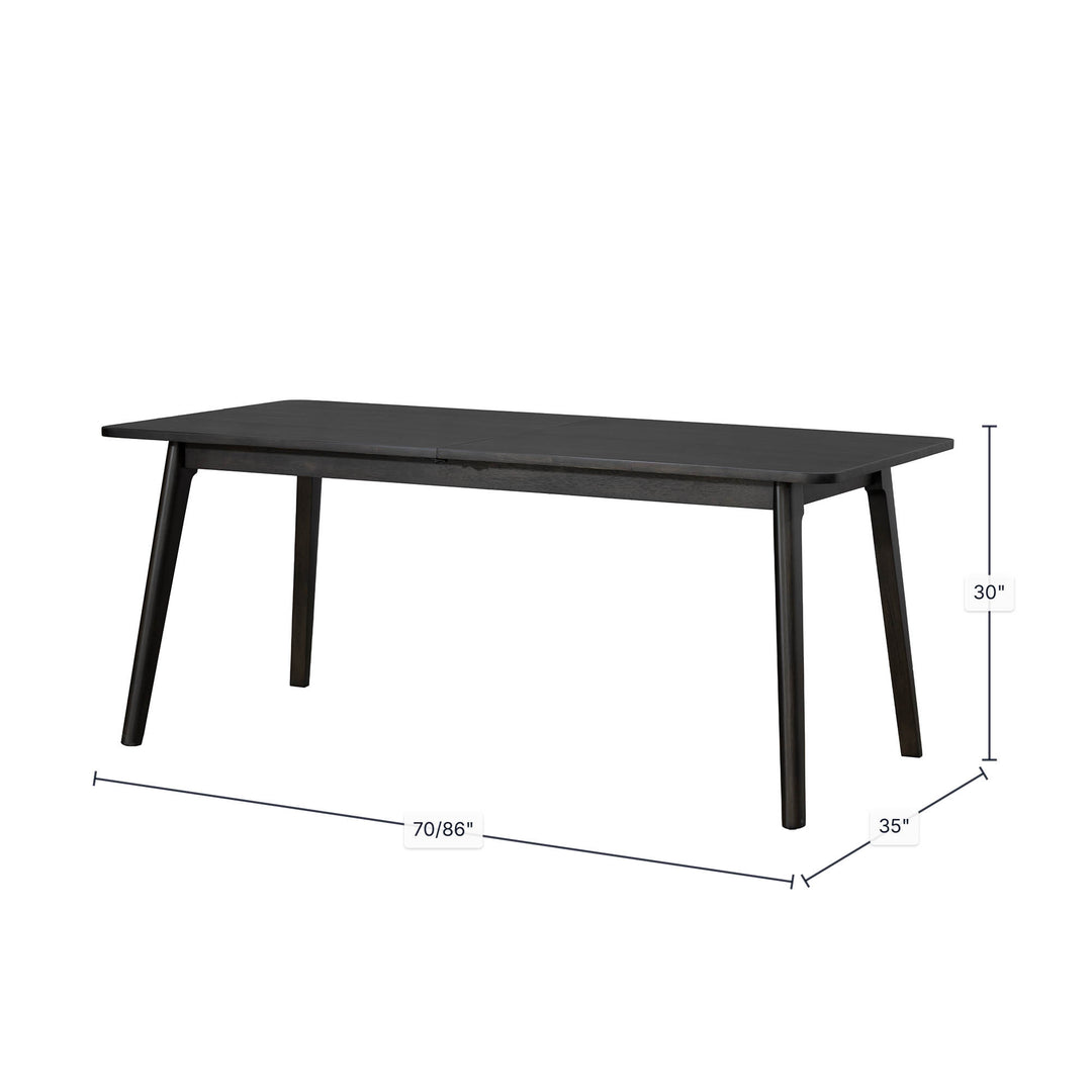 Remix Extension Dining Table (70"/86") - Antique Black