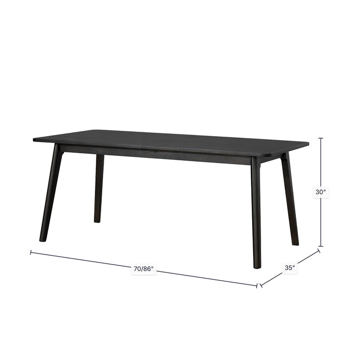 Remix Extension Dining Table (70"/86") - Antique Black