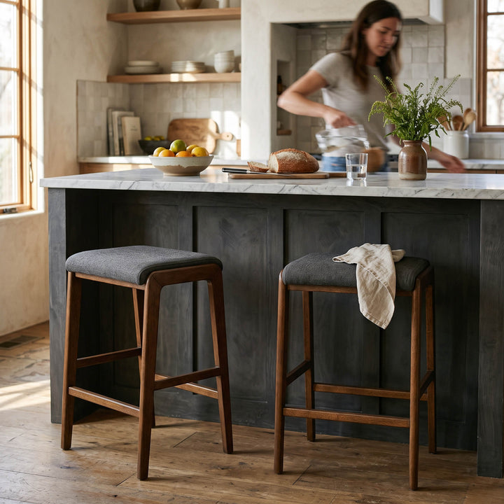 Remix Backless Counter Stool - Grey