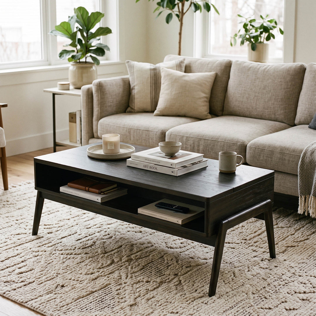Remix Coffee Table w/ Lift Top - Antique Black