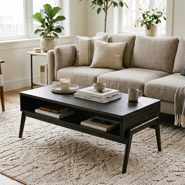 Remix Coffee Table w/ Lift Top - Antique Black