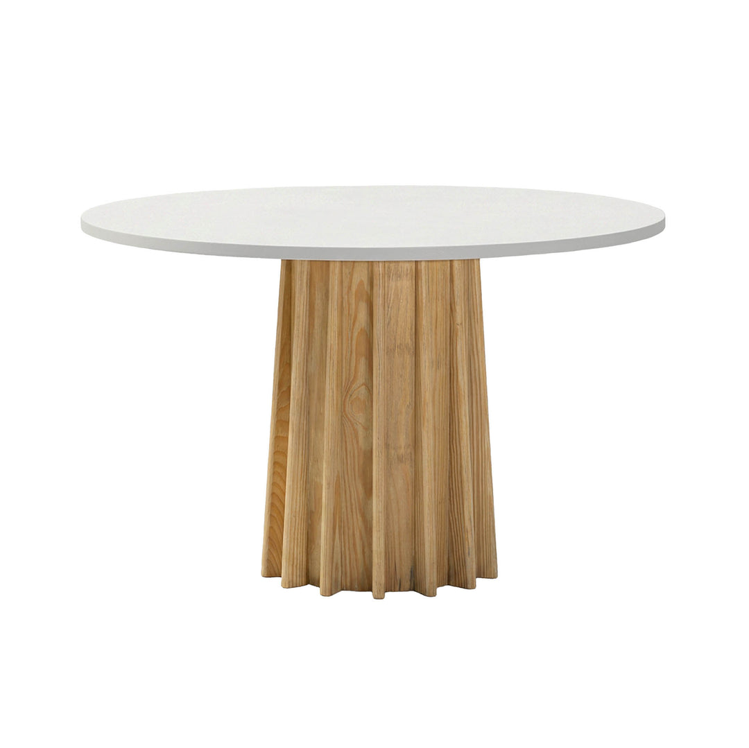 Sculpture Dining Table - White Concrete Wash