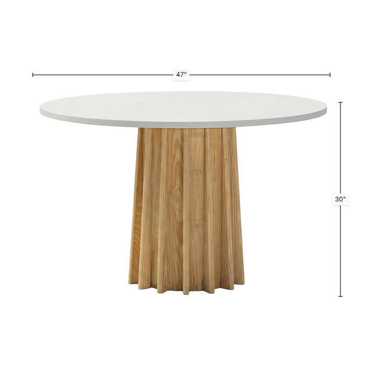 Sculpture Dining Table - White Concrete Wash