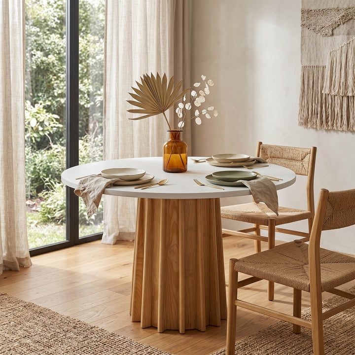 Sculpture Dining Table - White Concrete Wash