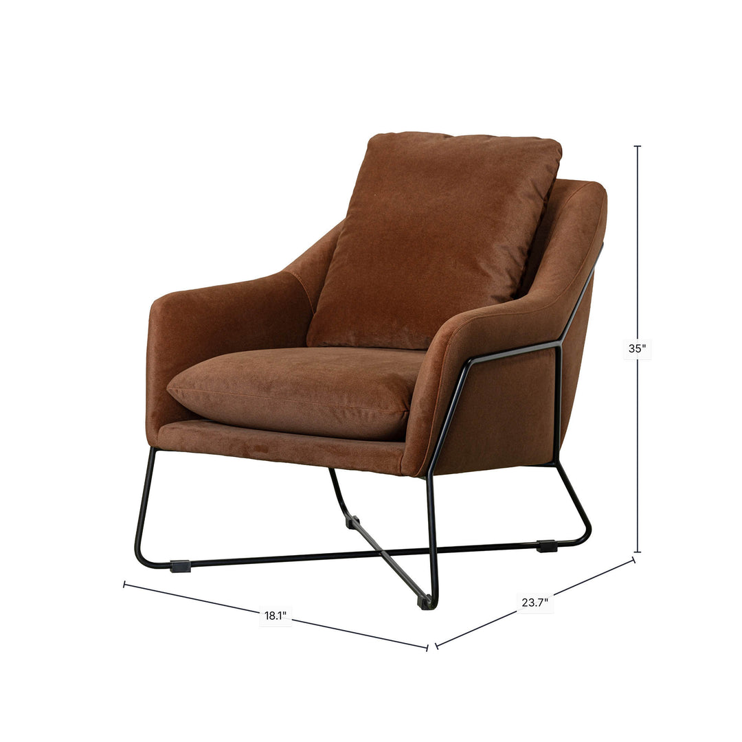 Rodolfo Lounge Chair - Cashmere Rust