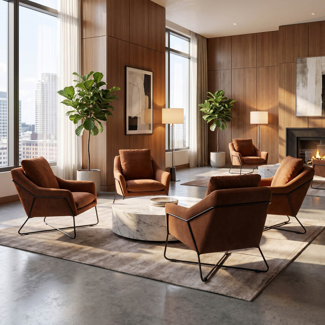 Rodolfo Lounge Chair - Cashmere Rust