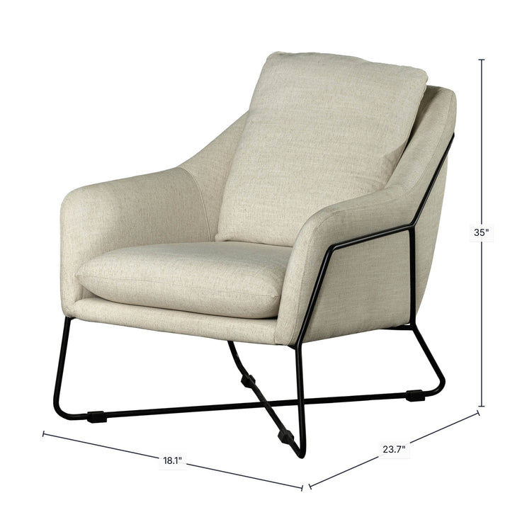 Rodolfo Lounge Chair - Linen Taupe