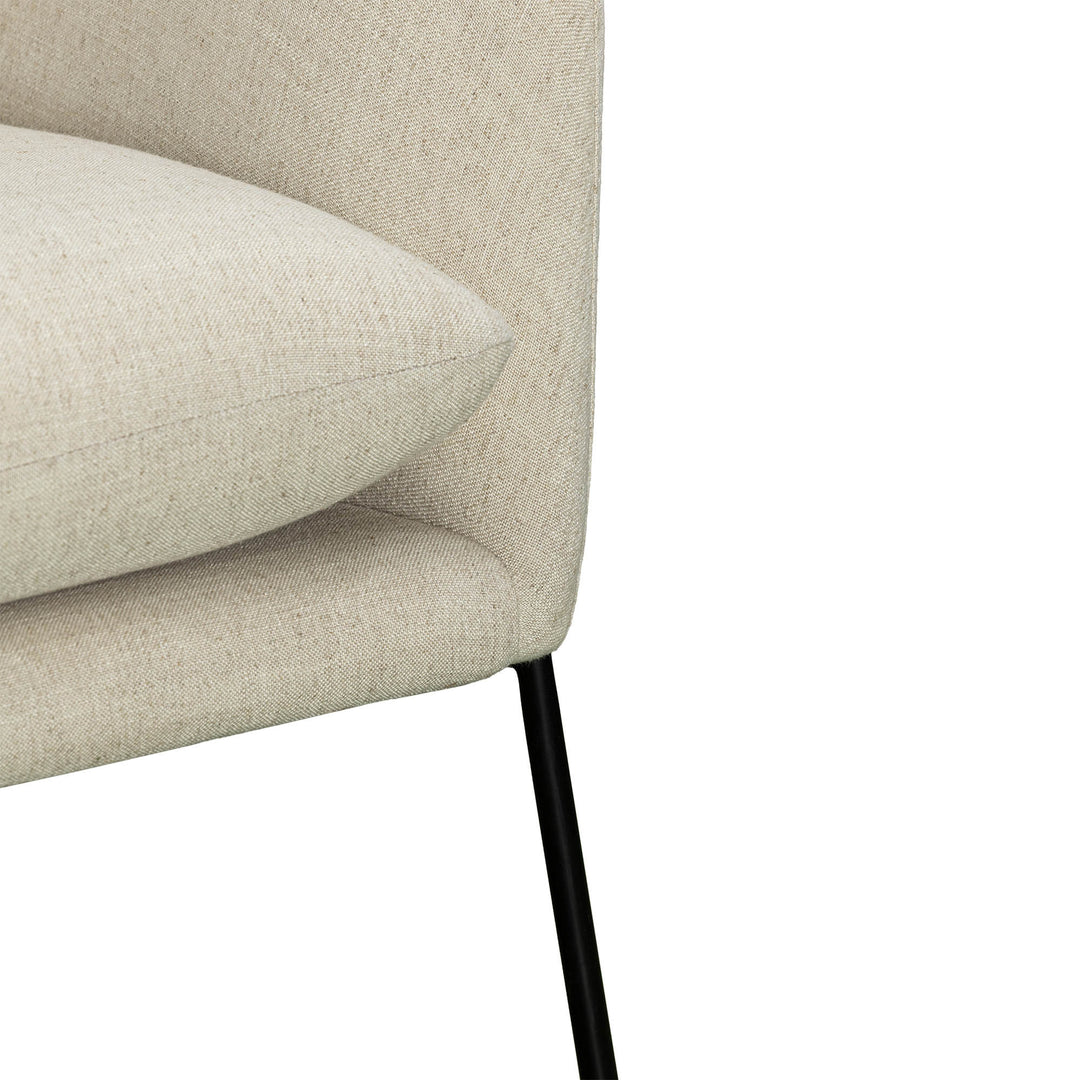 Rodolfo Lounge Chair - Linen Taupe