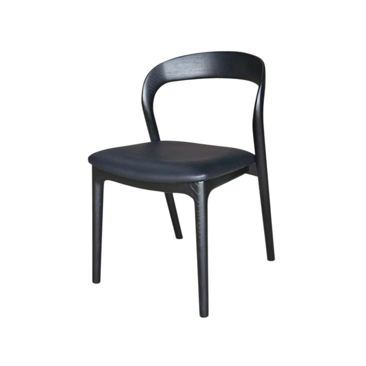 Rotondo Dining Chair - Black Frame w/ PU Seat