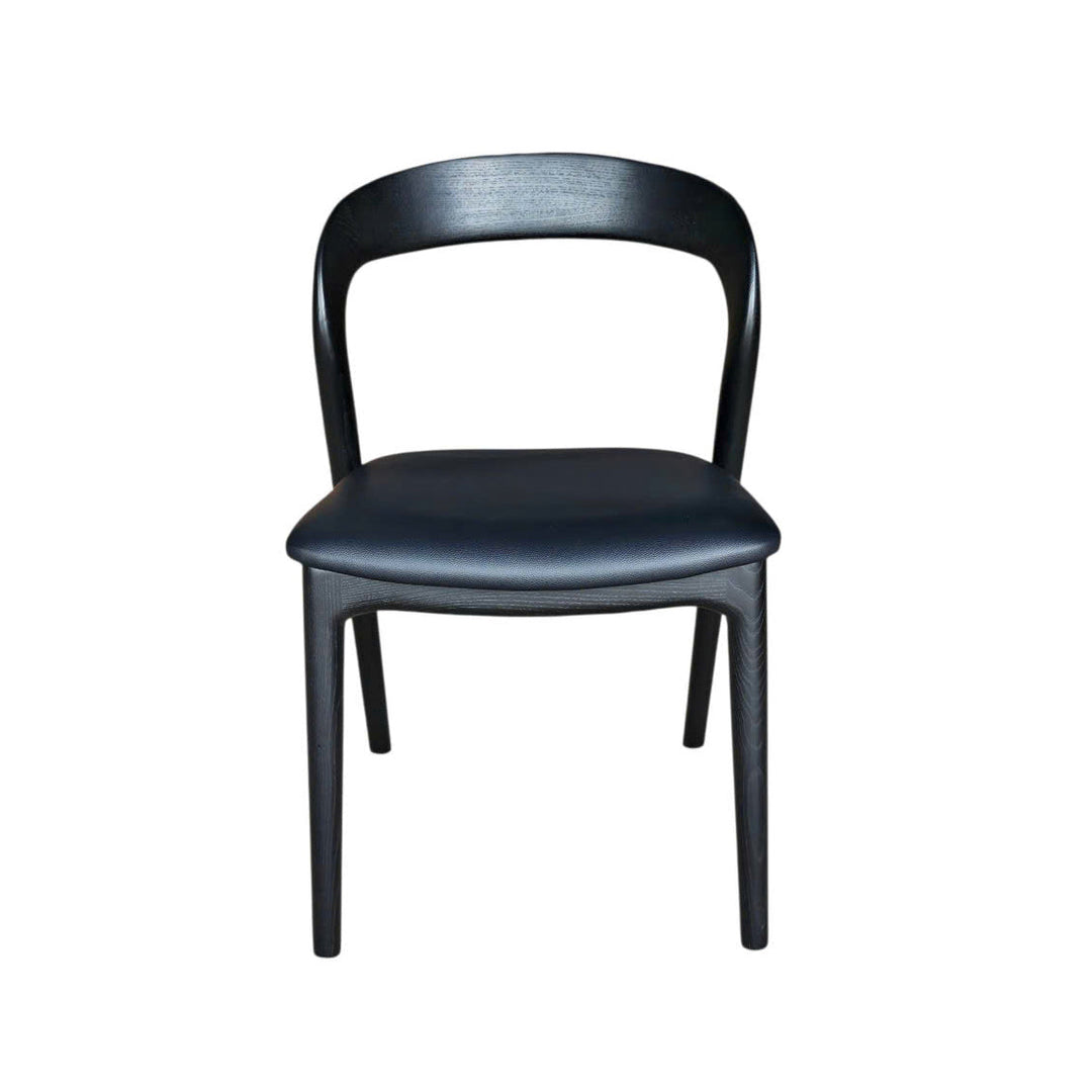 Rotondo Dining Chair - Black Frame w/ PU Seat