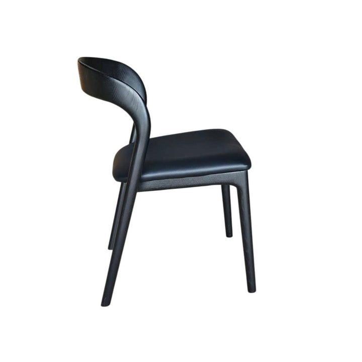 Rotondo Dining Chair - Black Frame w/ PU Seat