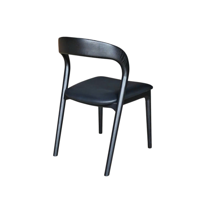 Rotondo Dining Chair - Black Frame w/ PU Seat