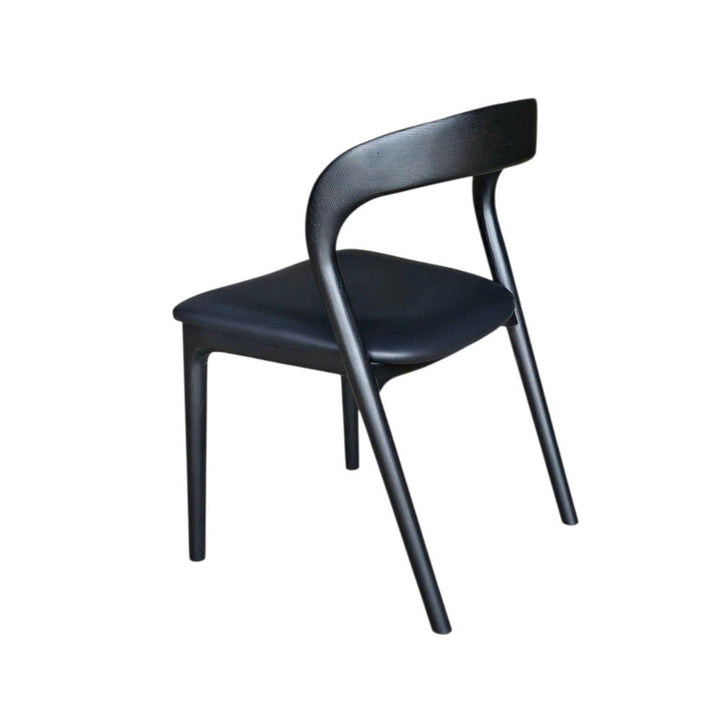 Rotondo Dining Chair - Black Frame w/ PU Seat