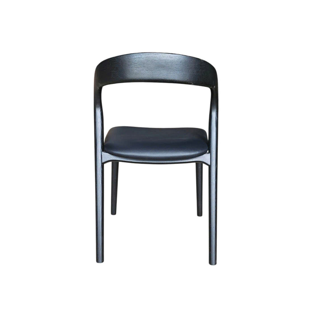 Rotondo Dining Chair - Black Frame w/ PU Seat