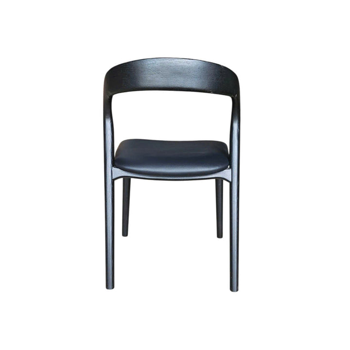 Rotondo Dining Chair - Black Frame w/ PU Seat
