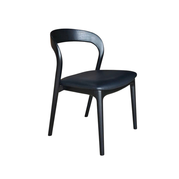 Rotondo Dining Chair - Black Frame w/ PU Seat