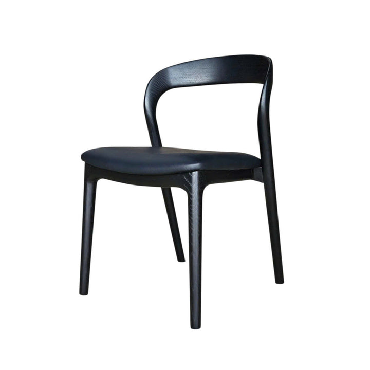 Rotondo Dining Chair - Black Frame w/ PU Seat